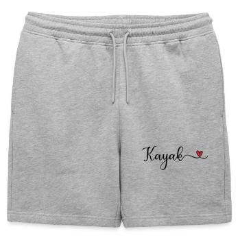 Un cœur de kayak mignon - Short de survêtement homme premium - gris chiné - Devant - AI Model Male 178 light (178cm)
