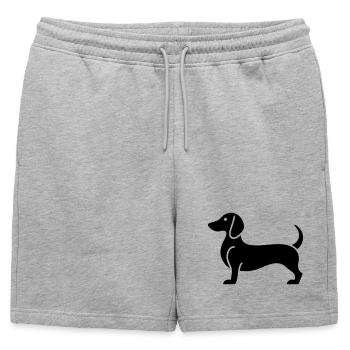 teckel - Short de survêtement homme premium - gris chiné - Devant - AI Model Male 178 light (178cm)