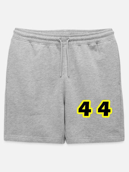 44 Symbole numérique - Short de survêtement homme premium - gris chiné
