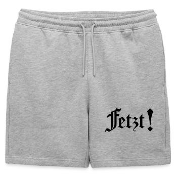 Fetzt - Männer Premium Organic Sweatshorts - Grau meliert - Vorne - AI Model Male 178 light (178cm)