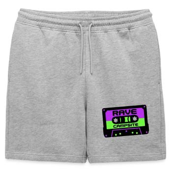 Rave Cassette Festival Logo - Short de survêtement homme premium - gris chiné - Devant - AI Model Male 178 light (178cm)