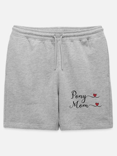 Pony Mama - Männer Premium Organic Sweatshorts - Grau meliert