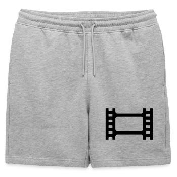 court métrage - Short de survêtement homme premium - gris chiné - Devant - AI Model Male 178 light (178cm)