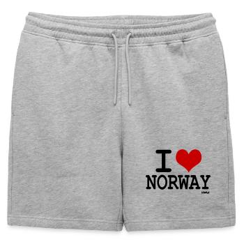 i love norway - Männer Premium Organic Sweatshorts - Grau meliert - Vorne - AI Model Male 178 light (178cm)