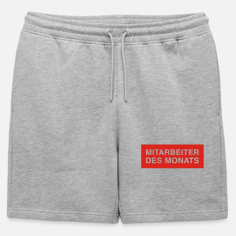 mitarbeiter des monats - Männer Premium Organic Sweatshorts - Grau meliert