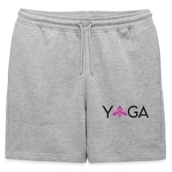Idée cadeau de yoga - Short de survêtement homme premium - gris chiné - Devant - AI Model Male 178 light (178cm)