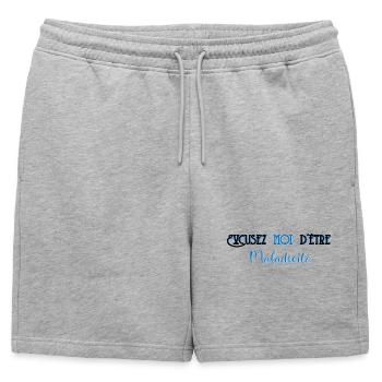 Excusez moi d etre maladroite - Short de survêtement homme premium - gris chiné - Devant - AI Model Male 178 light (178cm)