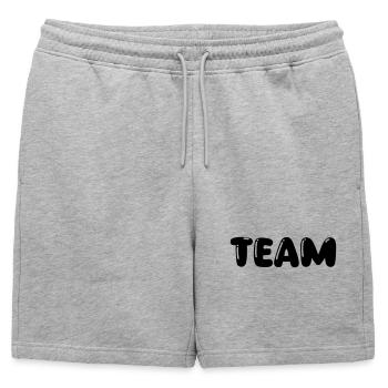 Équipe - Short de survêtement homme premium - gris chiné - Devant - AI Model Male 178 light (178cm)