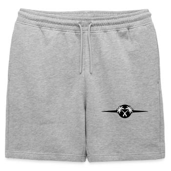 Icône de Palm Trees Beach - Short de survêtement homme premium - gris chiné - Devant - AI Model Male 178 light (178cm)