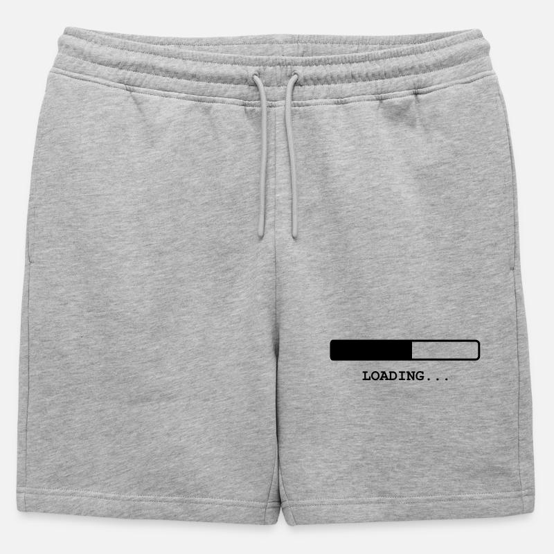 Loading ... - Mens' Premium Organic Sweatshorts - heather grey