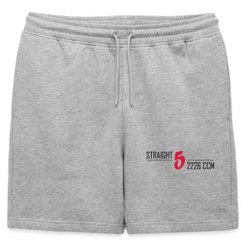 Hétéro cinq - Short de survêtement homme premium - gris chiné - Devant - AI Model Male 178 light (178cm)