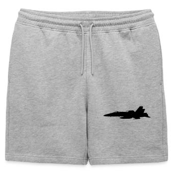 Avion - Short de survêtement homme premium - gris chiné - Devant - AI Model Male 178 light (178cm)