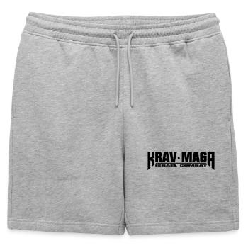 KravMaga Israël Couleurs de combat changeables - Short de survêtement homme premium - gris chiné - Devant - AI Model Male 178 light (178cm)