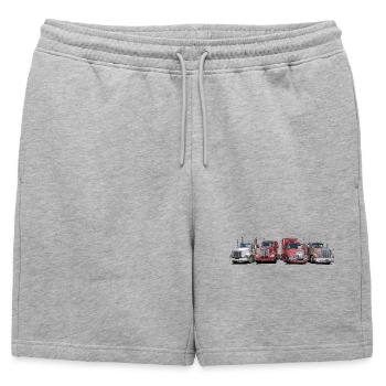 Semi-remorques, camions - Short de survêtement homme premium - gris chiné - Devant - AI Model Male 178 light (178cm)