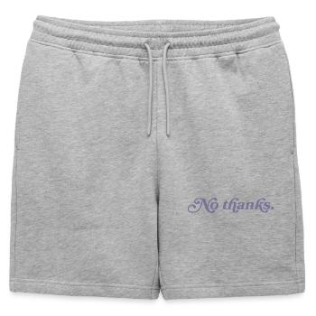 Non merci. - Short de survêtement homme premium - gris chiné - Devant - AI Model Male 178 light (178cm)