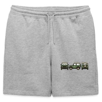 Voiture tout-terrain - Short de survêtement homme premium - gris chiné - Devant - AI Model Male 178 light (178cm)