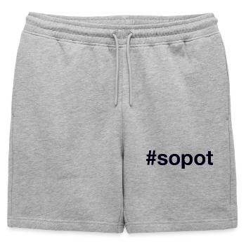 Sopot Polska, Pologne - Short de survêtement homme premium - gris chiné - Devant - AI Model Male 178 light (178cm)