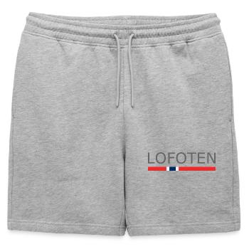 Lofoten - Norvège - Norvège - Norvège - Short de survêtement homme premium - gris chiné - Devant - AI Model Male 178 light (178cm)