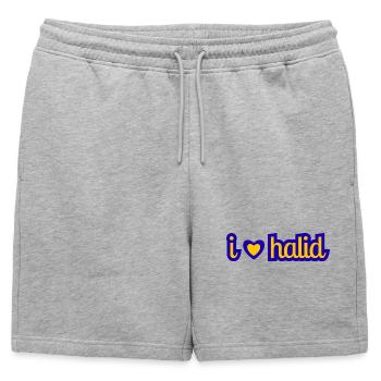 J’adore Halid (Bešlić) - Short de survêtement homme premium - gris chiné - Devant - AI Model Male 178 light (178cm)