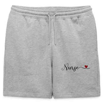 infirmier - Short de survêtement homme premium - gris chiné - Devant - AI Model Male 178 light (178cm)