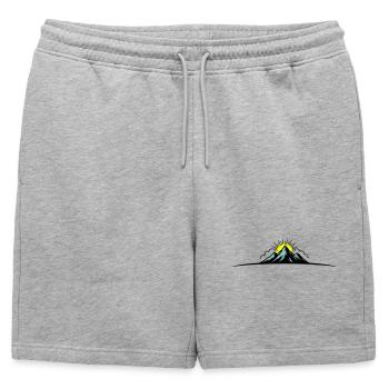 Montagnes Symboliques en plein air de Berge - Short de survêtement homme premium - gris chiné - Devant - AI Model Male 178 light (178cm)