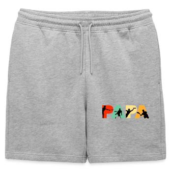 Papa Frisbee Player Ultimate Flying Disc Dad - Short de survêtement homme premium - gris chiné - Devant - AI Model Male 178 light (178cm)