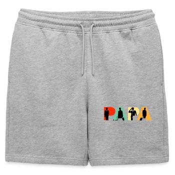 Silhouette de l’avion Pilot Papa Aviation - Short de survêtement homme premium - gris chiné - Devant - AI Model Male 178 light (178cm)