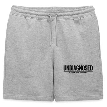Ce n’est pas diagnostiqué, mais quelque chose ne va pas - Short de survêtement homme premium - gris chiné - Devant - AI Model Male 178 light (178cm)