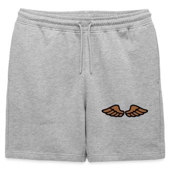 Ange Gardien Ailes d’Ange - Short de survêtement homme premium - gris chiné - Devant - AI Model Male 178 light (178cm)