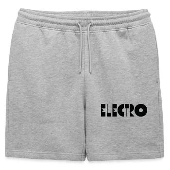 Logo de la musique électro - Short de survêtement homme premium - gris chiné - Devant - AI Model Male 178 light (178cm)