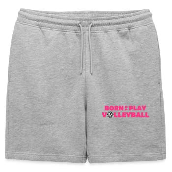 Born to play Volleyball - Short de survêtement homme premium - gris chiné - Devant - AI Model Male 178 light (178cm)
