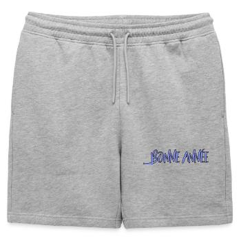 BONNE ANNEE. NOËL. ANNEE. ANNIVERSAIRE. RETRAITE. - Short de survêtement homme premium - gris chiné - Devant - AI Model Male 178 light (178cm)