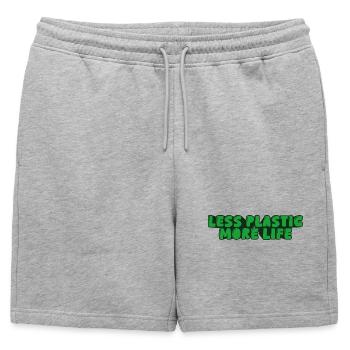 Moins de plastique, plus de vie - Short de survêtement homme premium - gris chiné - Devant - AI Model Male 178 light (178cm)