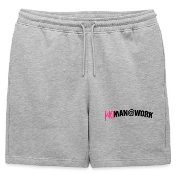 Woman at work - Short de survêtement homme premium - gris chiné - Devant - AI Model Male 178 light (178cm)
