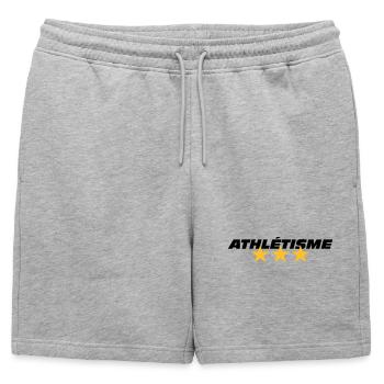 Athlétisme - Short de survêtement homme premium - gris chiné - Devant - AI Model Male 178 light (178cm)