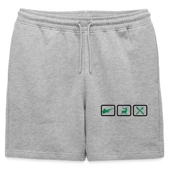 chasse - Short de survêtement homme premium - gris chiné - Devant - AI Model Male 178 light (178cm)