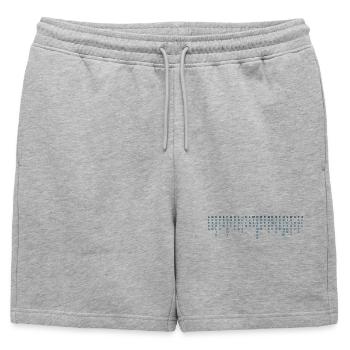 Pilote militaire Alphabet - Short de survêtement homme premium - gris chiné - Devant - AI Model Male 178 light (178cm)