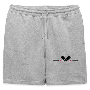 Couteaux de cuisine pour les chefs étoilés - Short de survêtement homme premium - gris chiné - Devant - AI Model Male 178 light (178cm)