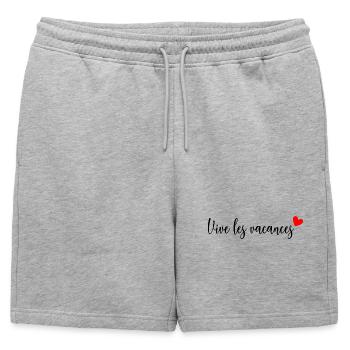 THANK YOU. MISTRESS. MASTER. HOLIDAY - Mens' Premium Organic Sweatshorts - heather grey - Front - AI Model Male 178 light (178cm)