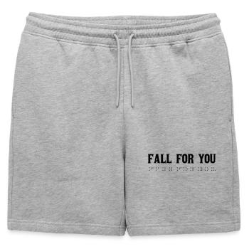 Design Nature Éclat Fauve - Short de survêtement homme premium - gris chiné - Devant - AI Model Male 178 light (178cm)