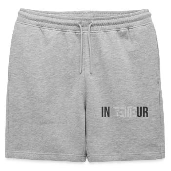 Ingénieur GÉNIE - Génie mécanique drôle - Short de survêtement homme premium - gris chiné - Devant - AI Model Male 178 light (178cm)