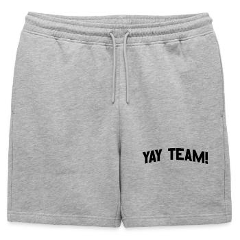 Hourra, l’équipe ! Hourra, équipe de fans de sport sans méfiance - Short de survêtement homme premium - gris chiné - Devant - AI Model Male 178 light (178cm)