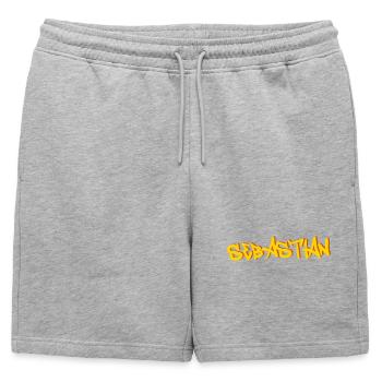 Sebastian - Short de survêtement homme premium - gris chiné - Devant - AI Model Male 178 light (178cm)