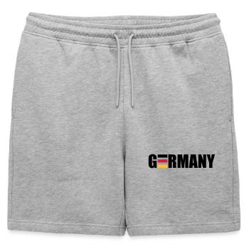Germany | Deutschland | Flag | Flagge - Short de survêtement homme premium - gris chiné - Devant - AI Model Male 178 light (178cm)