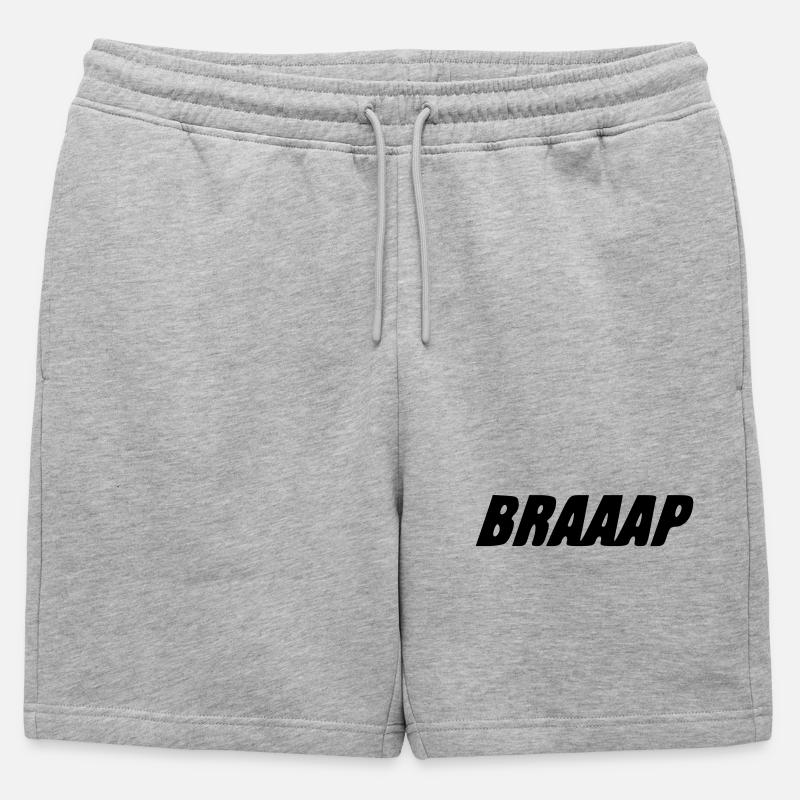 BRAAAP - Männer Premium Organic Sweatshorts - Grau meliert