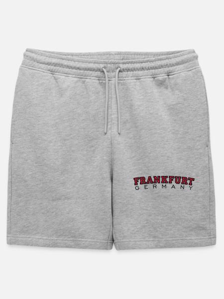 Frankfurt Germany (Rot) - Männer Premium Organic Sweatshorts - Grau meliert