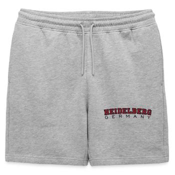 Heidelberg Germany - Männer Premium Organic Sweatshorts - Grau meliert - Vorne - AI Model Male 178 light (178cm)
