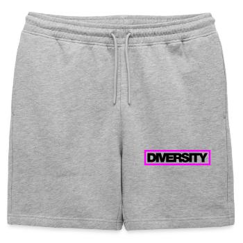 Diversité typographique Contour 2C - Short de survêtement homme premium - gris chiné - Devant - AI Model Male 178 light (178cm)