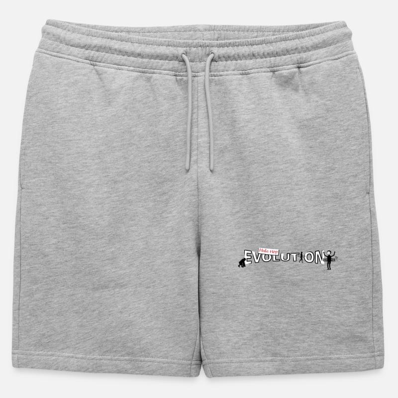 Hula hop Evolution - Männer Premium Organic Sweatshorts - Grau meliert