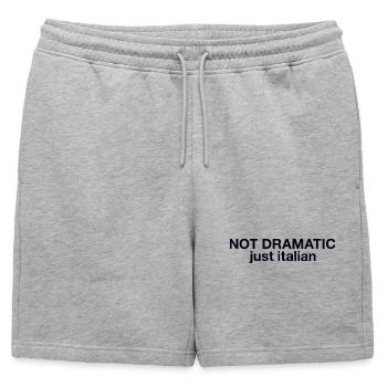 Pas dramatique, juste italien - Short de survêtement homme premium - gris chiné - Devant - AI Model Male 178 light (178cm)